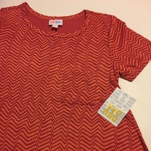 Lularoe XXS Carly chevron red